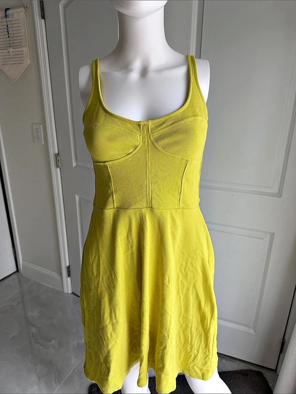 Universal Thread Yellow corset style Dress Size Small Like New